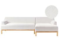 Left Hand Boucle Corner Sofa Off-White SOSJO