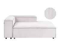 Left-Hand Chaise Longue ARDAL Corduroy Off-White