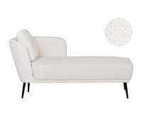 Beliani Left-Hand Chaise Lounge ARTHEZE Boucle Off-White, White