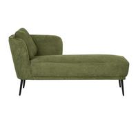 Beliani Left-Hand Chaise Longue Artheze Fabric Green