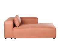 Beliani Left-Hand Chaise Longue Brande Fabric Golden Brown