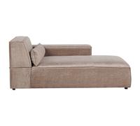 Left-Hand Chaise Longue HELLNAR Fabric Light Brown