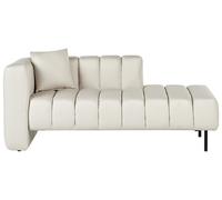 Left-Hand Chaise Longue LANNILS Fabric Off-White