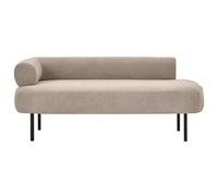 Left-Hand Chaise Longue MIRMANDE Fabric Taupe