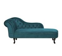 Beliani Left-Hand Chaise Longue Nimes Velvet Teal