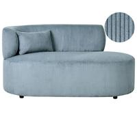 Left-Hand Chaise Longue VANVEY Corduroy Blue