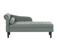 Beliani Left-Hand Chaise Lounge YVOIRE Fabric Green, Green