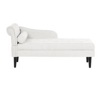 Left-Hand Chaise Longue YVOIRE Fabric Off-White