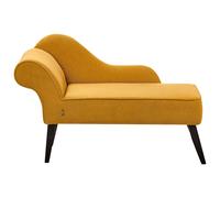 Left-Hand Chaise Lounge BIARRITZ Fabric Mustard