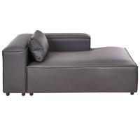 Left-Hand Chaise Longue BRANDE Fabric Black