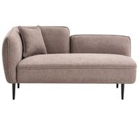 Beliani Left-Hand Chaise Longue Chevannes Fabric Brown