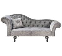 Left-Hand Chaise Lounge LATTES II Velvet Grey