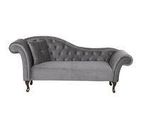 Left-Hand Chaise Lounge LATTES Velvet Grey