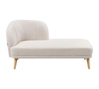 Left-Hand Chaise Lounge TANLAY Fabric Light Beige