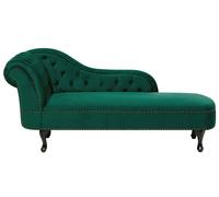 Left Hand Chaise Lounge Velvet Green NIMES