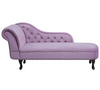 Left Hand Chaise Lounge Velvet Pink NIMES
