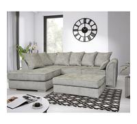 (Left Hand Corner, Alaska Silver) Chiswick Corner sofa with Footstool