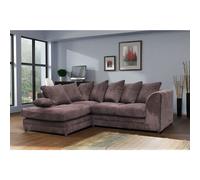 (Left Hand Corner, Chocolate) Milo Jumbo Cord Corner Sofa
