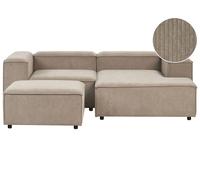 Left-Hand Corner Sofa with Ottoman ARDAL Taupe Left Hand