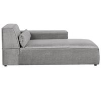 Beliani Left-Hand Chaise Longue Hellnar Fabric Grey