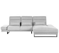 Beliani Corner Sofa 4 Seater Ikast Fabric Light Grey Left Hand