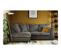 (Left Hand Facing Grey) Hilton Full Back Corner Sofa Grey / Beige