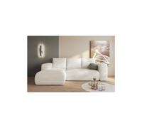 (Left Hand ) Gaba Lambi Cream Corner Sofa L-Shape Left 266 x 89 x 164 cm with Sleep Function and Storage Space