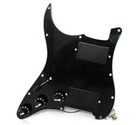Left Hand HH Guitar Prewired Loaded Pickguard Set for Strat Guitar Compatible with 81/85 Style Active Humbucker Pickups, Solderless Wiring 2V1T 3-Way Switch ST Electric Guitar Upgrade Kit