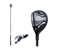 Left Hand Men Golf Club Driver #1W/3W/5W/Hybrid Iron Wood Pole with Headcover (Left,21D-S carbon-Black)