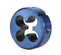Left Hand Metric Thread Die, Nano Blue Coated Round Threading Die M3 to M18 Metal Working Tapping Tool(M8x1)