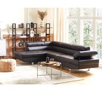 (Left Hand) Seagul Leather Left-Right Corner Sofa Snugg Furniture UK Limited Black One Size
