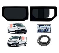 Left Hand Sliding Door Fixed Window and Right Hand Side Panel Opening Window in Dark Tint Pair with Adhesive Kit and Knock on Trim VY7316