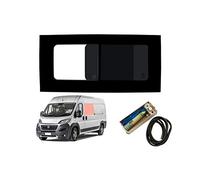 Left Hand Sliding Door Opening Window in Dark Tint with Adhesive Kit and Knock on Trim VY24409