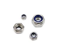 Left Hand Thread M4 M5 M6 M8 M10 M12 M16 304 A2 Stainless Steel Reverse Rotate Hexagon Nylon Insert Self Lock Nut Nylock Locknut(2pcs M16)