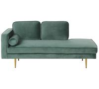 Left Hand Velvet Chaise Lounge Mint Green MIRAMAS