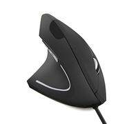 Left Hand Wired USB Ergonomic Mouse 2.4GHz Optical Vertical Mouse for PC/Laptop/Mac,Palm Rest Thumb Buttons Adjustable DPI