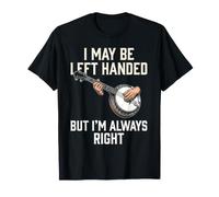 Left Handed Banjo Player Men Women Boys T-Shirt