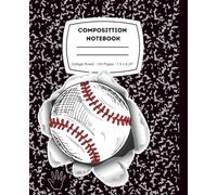 Left Handed,Collage Ruled Composition Notebook: Baseball Sports Marble. Cute Journal for Lefties Boys And Girls. For School Supplies 120 pages (60 sheets)