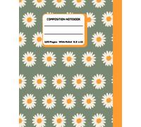 Left-Handed Composition Notebook - The Book’s Spine on the “Right”: Left Handed Journal for Women, Flower Illustration/ 110 Pages Wide Ruled Notebook ... Gift Idea for All Ages. (Japanese Edition)