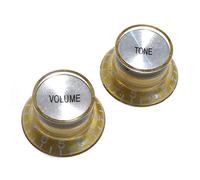 Left Handed Gold/Silver Volume & Tone Knobs for Gibson Epiphone Les Paul SG T,V