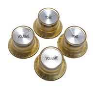 Left Handed Gold/Silver Volume & Tone Knobs for Gibson Epiphone Les Paul SG TT,VV