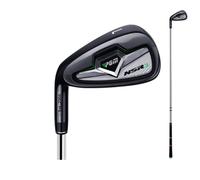 Left Handed Golf Club Iron NSR3#7 Golf Irons Professional Practice Pole Stainless Steel Head 37'' Golf Clubs Driver (black,steel rod)