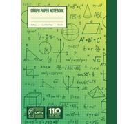 Left-handed Graph Paper Notebook: Math formula Green Theme | Grid Paper for Math and Science Students |Quad ruled 5x5 | 110 pages, 8.5 x 11 Inches.
