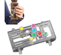 Left Handed Guitar Learning System for Beginners - Practice Tool with Color-Coded Chords - Play Guitar in Minutes, Instant Acoustic/Electric Performance (Silver)