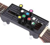 Left Handed Guitar Learning System for Beginners - Practice Tool with Color-Coded Chords - Play Guitar in Minutes, Instant Acoustic/Electric Performance (Gold) (Black)
