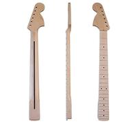 Left-Handed Guitar Neck - Canadian Maple - 22 Frets - 10mm Hole - 350R Radius - ST Style Headstock - Satin Natural Finish for DIY & Repair