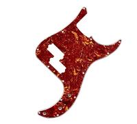 left handed guitar pickguard 1PC Electric Bass Pickguard PB 4 String Scratch Plate & Screws, 4 Colors Choose(Red Tortoise 4ply)
