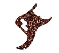 left handed guitar pickguard 1PC Electric Bass Pickguard PB 4 String Scratch Plate & Screws, 4 Colors Choose(Brown Tortoise 4ply)