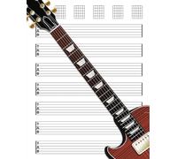 Left Handed Guitar Tab Notebook: 100+ Blank Guitar Tablature with Major & Minor Chord Fingering Charts