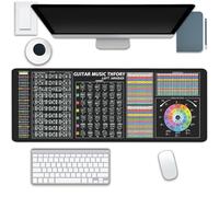 Left Handed Guitar Theory Mouse Pad Desk Pad, Chords, Circle of Fifths, Scales, Guitar Fretboard, Music Theory All in One, Guitar Cheat Sheet Mouse Mat Desk Mat